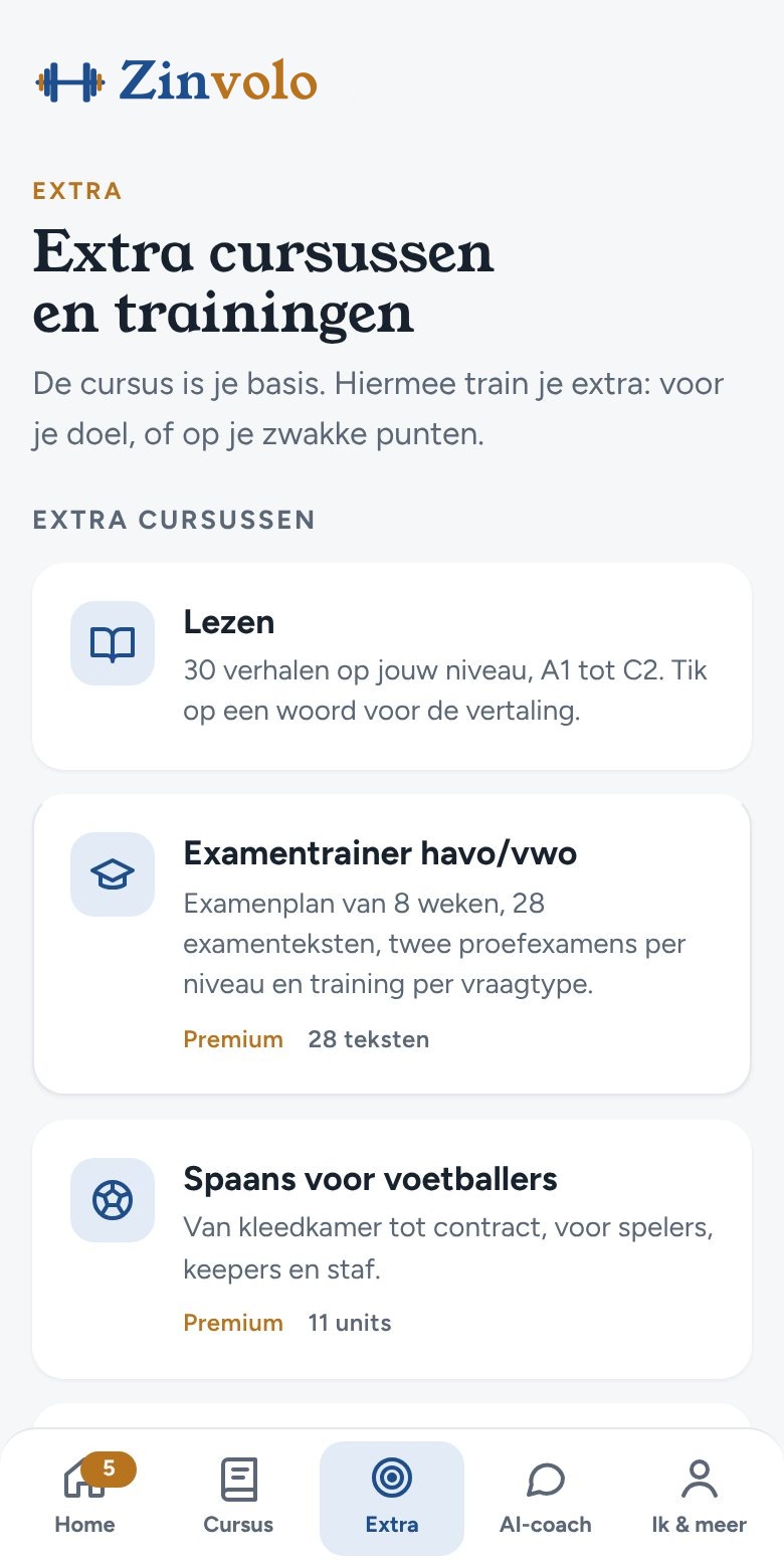 Programma's in de app