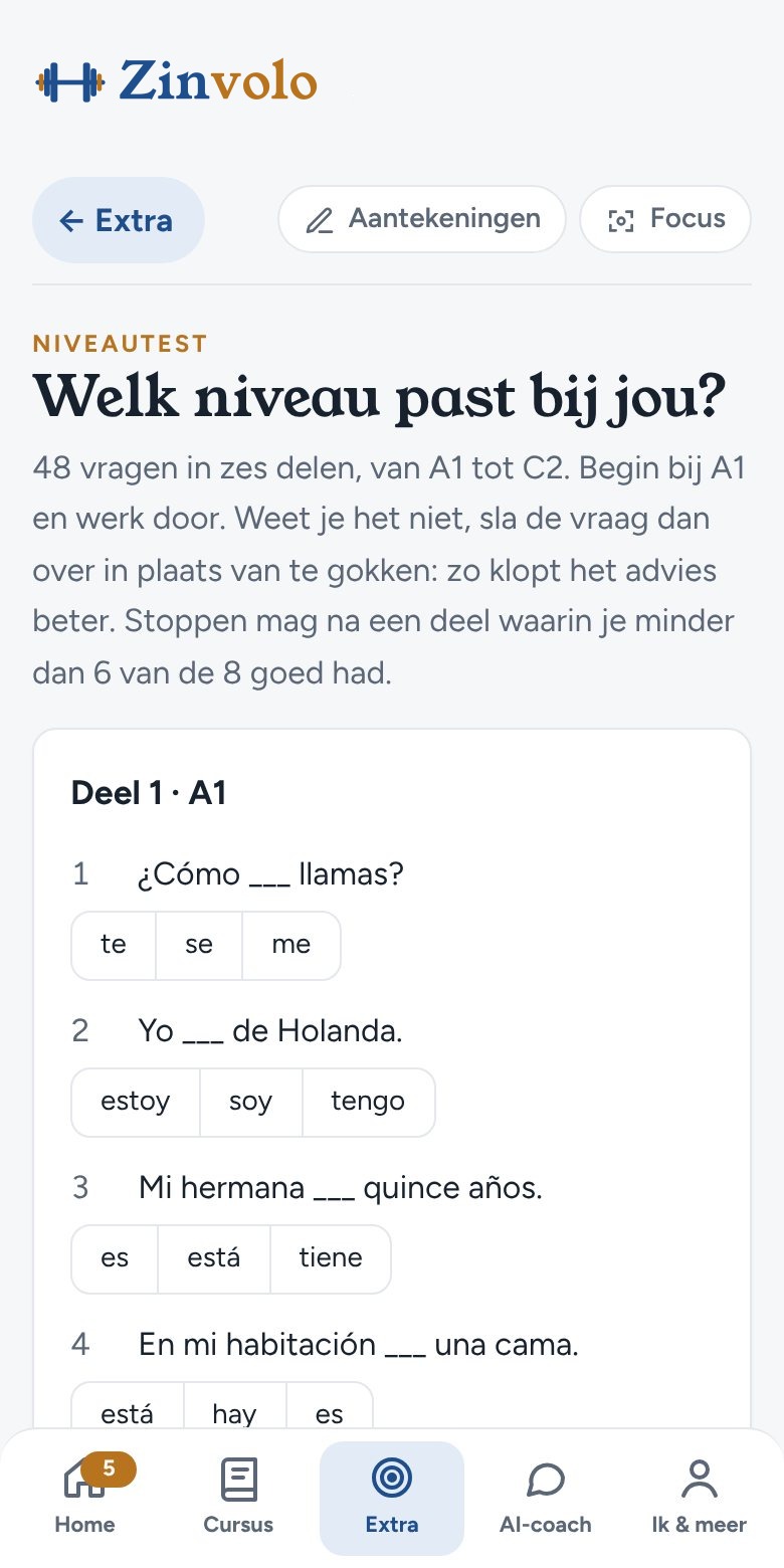 Niveautest A1 tot C2
