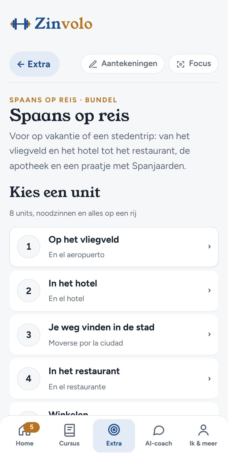 Zo ziet Spaans op reis eruit in de app